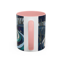 River Moon Wolf Stained Glass Style Mug