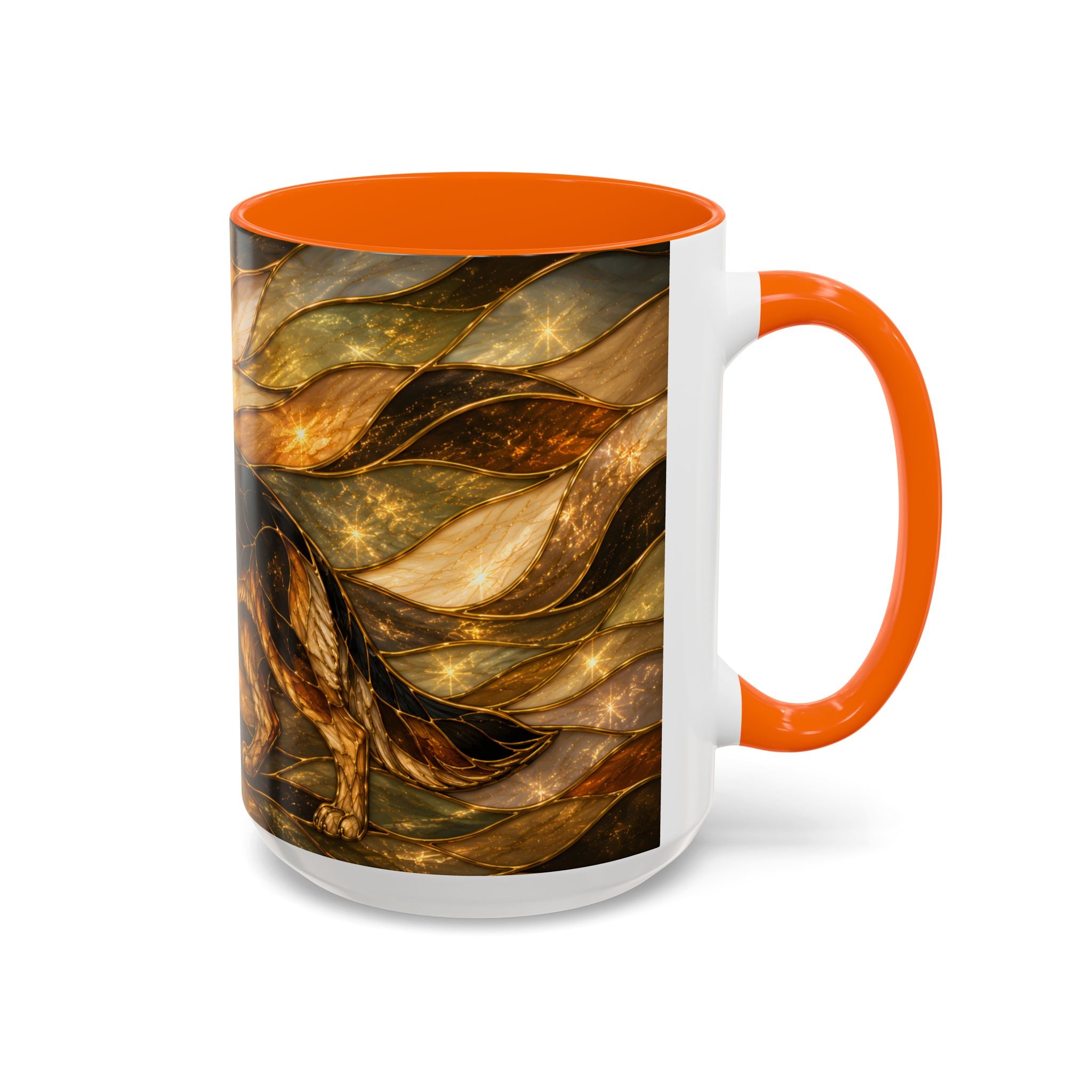 Golden German Shepherd Stained Glass Style Mug