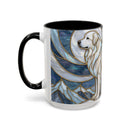 Moonlight Great Pyrenees Stained Glass Style Mug