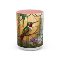 Tropical Hummingbird Stained Glass Style Mug