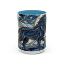 Sapphire Lion Stained Glass Style Mug