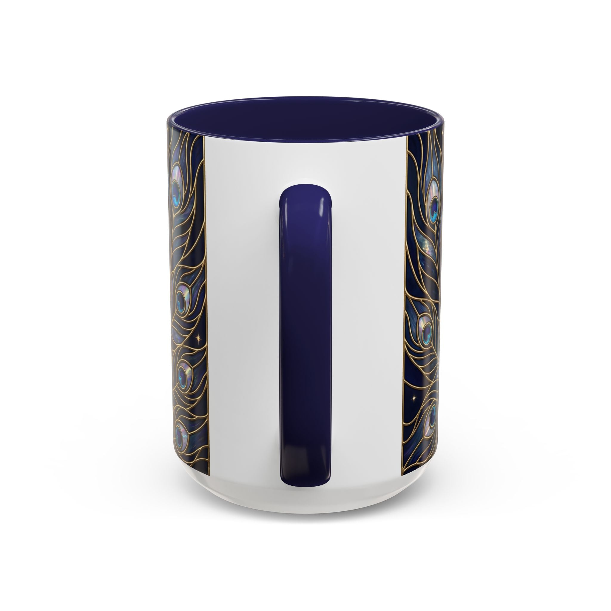 Moonlit Peacock Stained Glass Style Mug