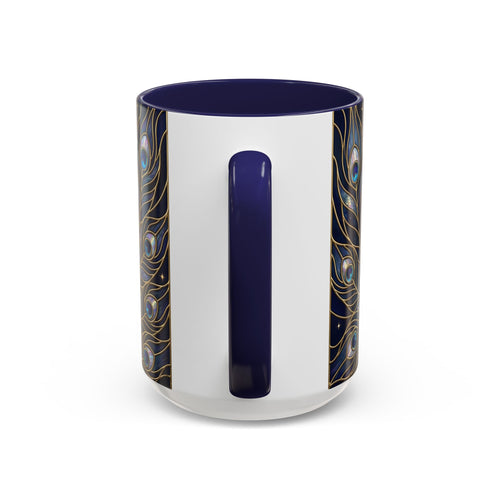Moonlit Peacock Stained Glass Style Mug