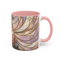 Pink Starlight Staffy Stained Glass Style Mug