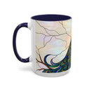 Minimal Peacock Stained Glass Style Mug