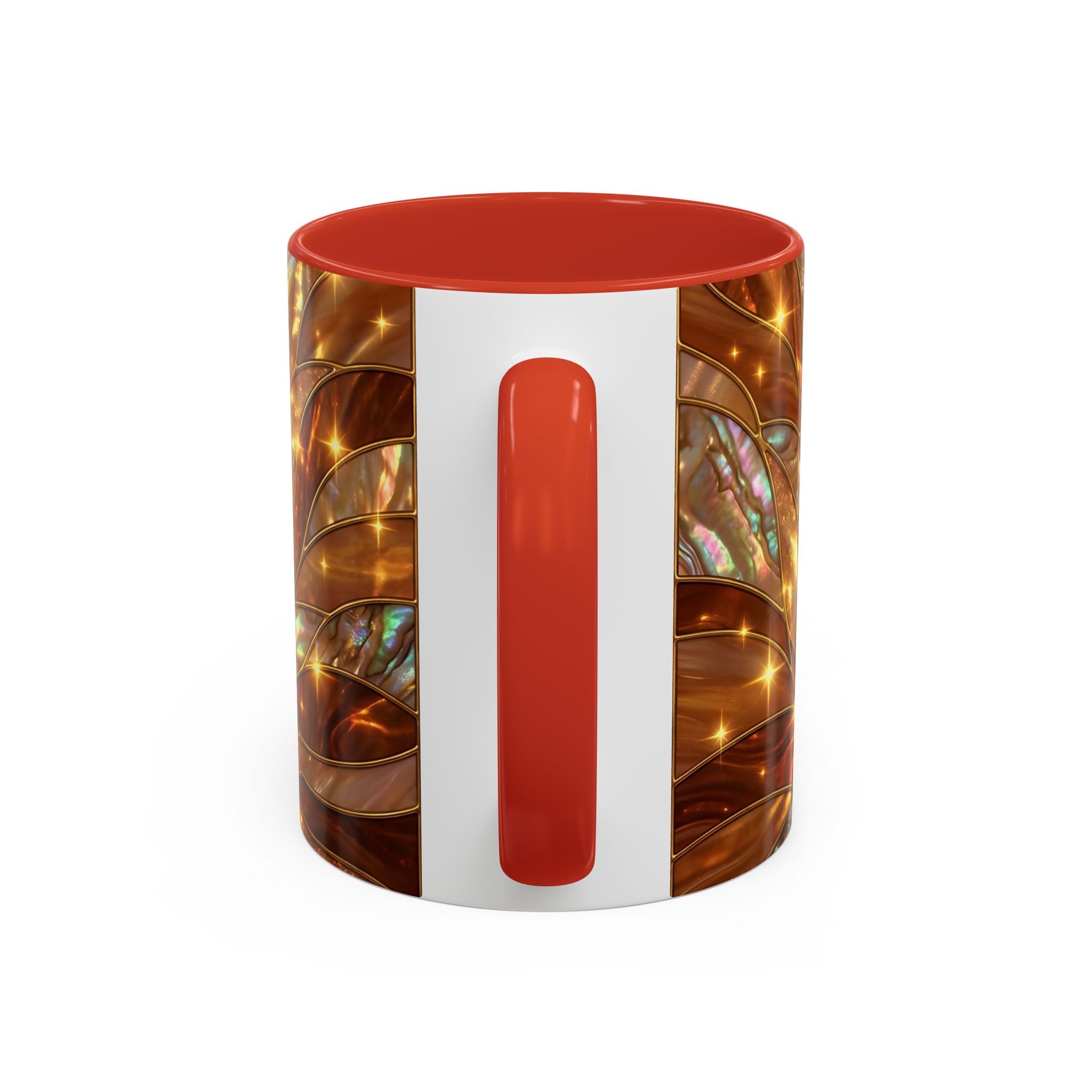 Golden Tiger Stained Glass Style Mug