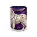 Amethyst Great Pyrenees Stained Glass Style Mug