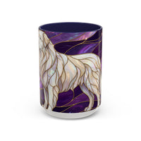 Amethyst Great Pyrenees Stained Glass Style Mug