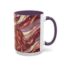 Rose Gold Wolf Stained Glass Style Mug
