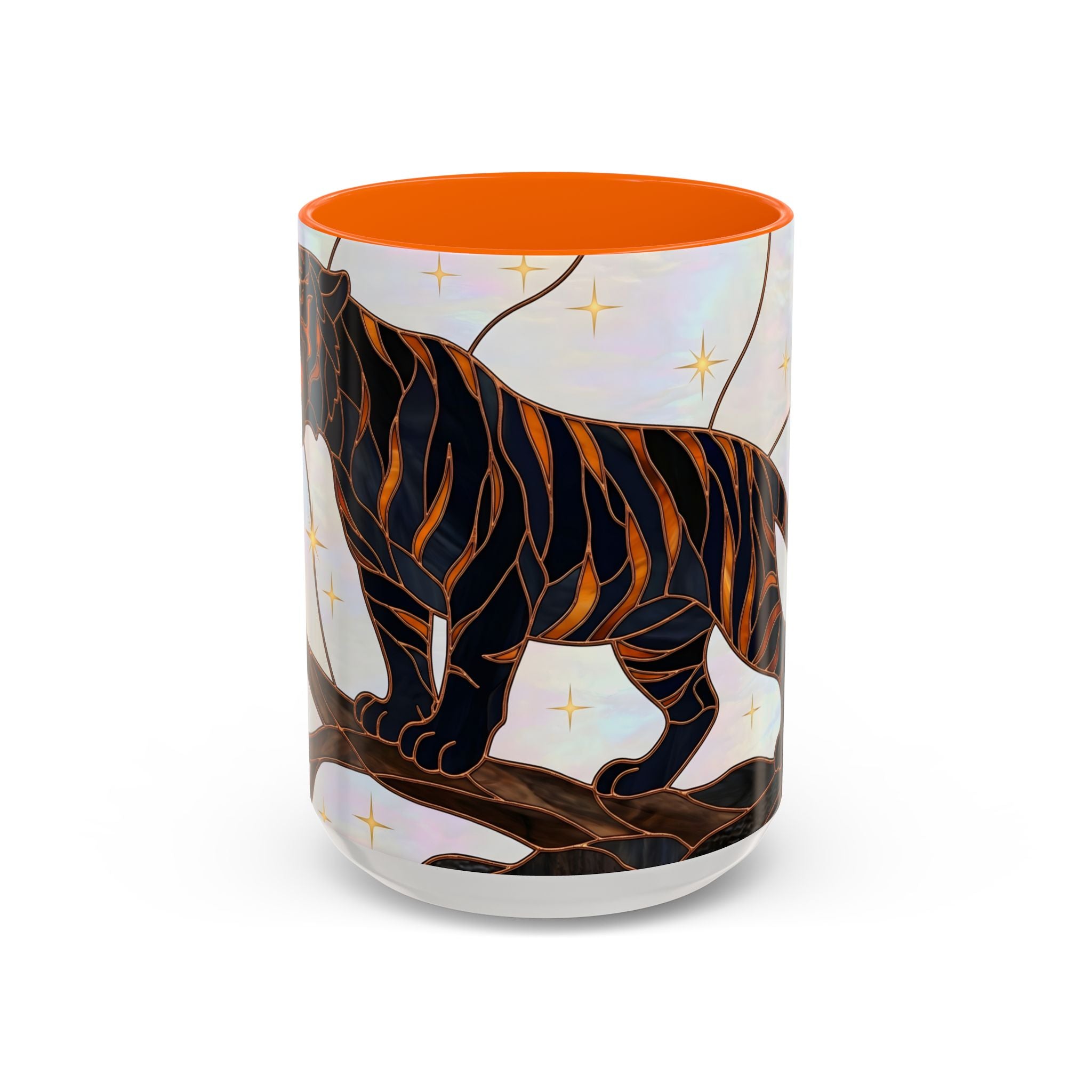 Midnight Tiger Stained Glass Style Mug