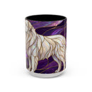 Amethyst Great Pyrenees Stained Glass Style Mug