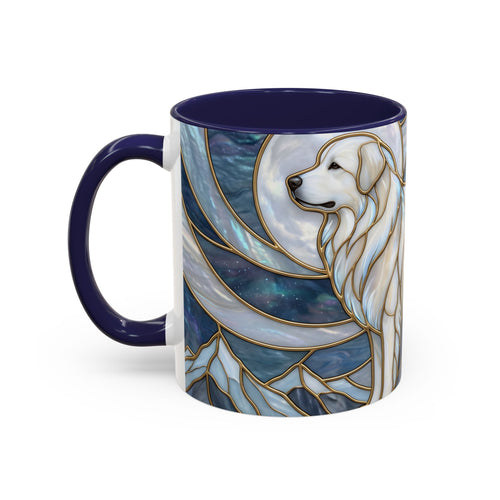 Moonlight Great Pyrenees Stained Glass Style Mug