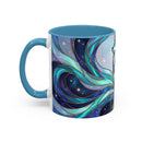 Aurora Wolf Stained Glass Style Mug