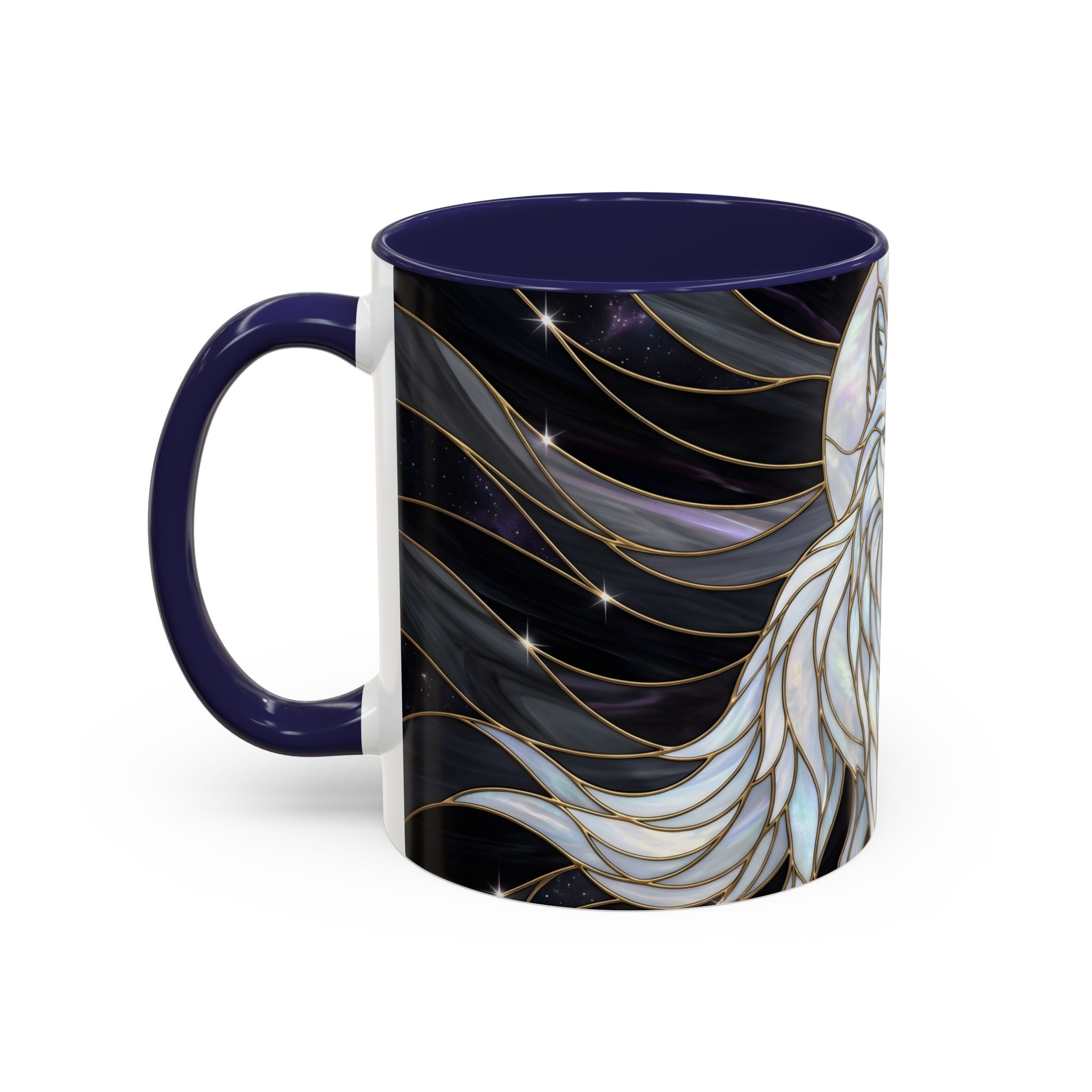 Night Wolf Stained Glass Style Mug