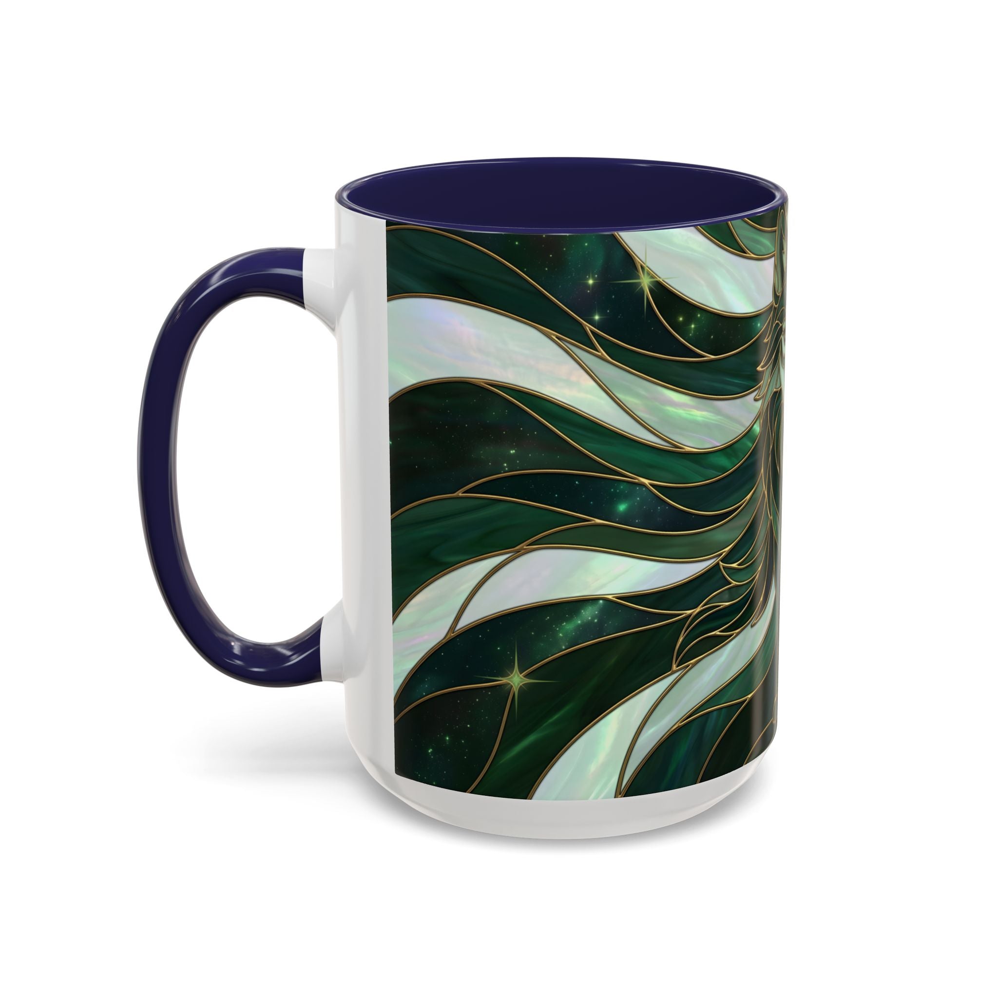 Jade Wolf Stained Glass Style Mug