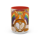 Rainbow Corgi Butt Stained Glass Style Mug