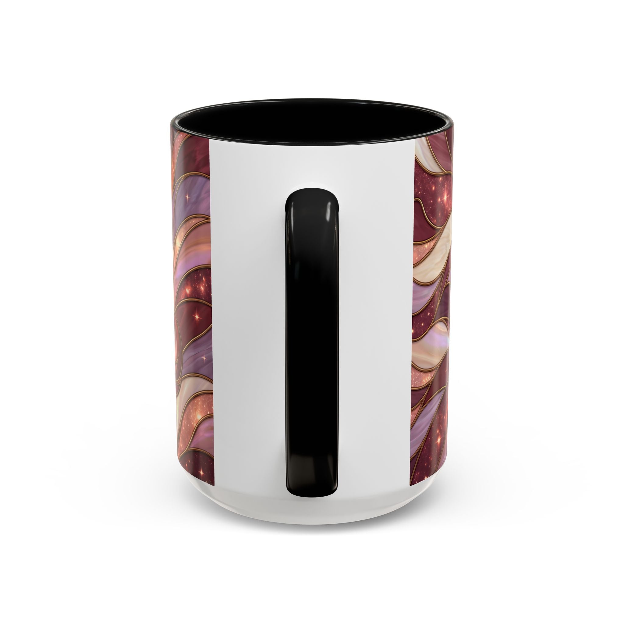 Rose Gold Wolf Stained Glass Style Mug