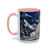 Mountain Guardian Great Pyrenees Stained Glass Style Mug