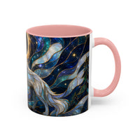 Moonlit Howl Wolf Stained Glass Style Mug