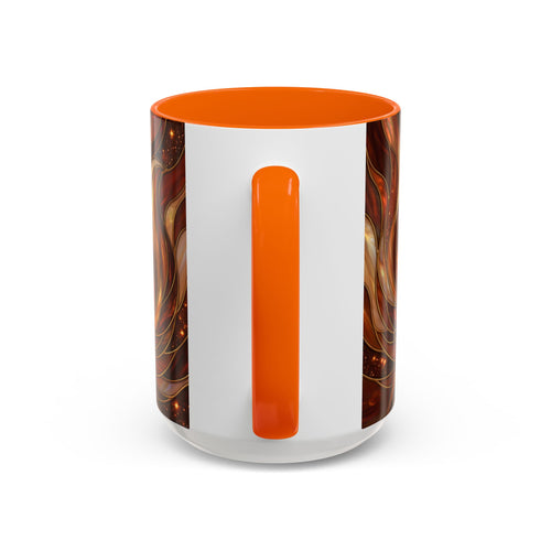Ember Wolf Stained Glass Style Mug