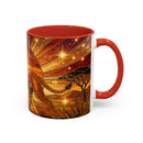 Savannah Lion Stained Glass Style Mug