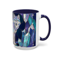 Crystal Wolf Stained Glass Style Mug