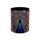 Celestial Peacock Stained Glass Style Mug