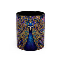 Celestial Peacock Stained Glass Style Mug