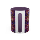 Purple Peacock Stained Glass Style Mug