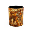 Golden Tiger Stained Glass Style Mug