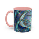 Blue Breeze Hummingbird Stained Glass Style Mug