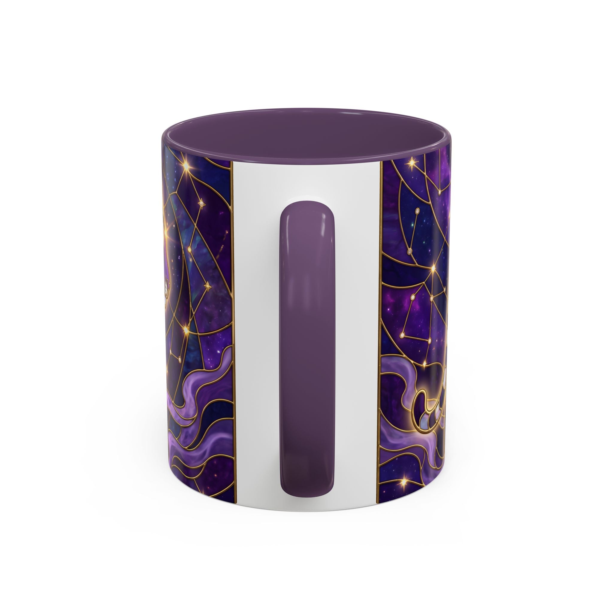 Celestial Purple Tiger Stained Glass Style Mug