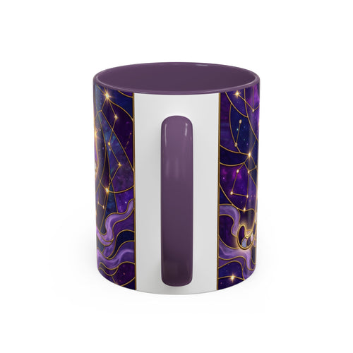 Celestial Purple Tiger Stained Glass Style Mug