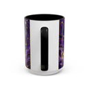 Celestial Purple Tiger Stained Glass Style Mug