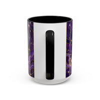 Celestial Purple Tiger Stained Glass Style Mug