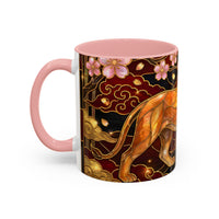 Sakura Lion Stained Glass Style Mug