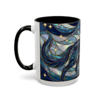 Sapphire Wolf Stained Glass Style Mug