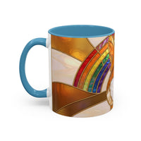 Rainbow Corgi Butt Stained Glass Style Mug