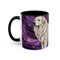 Amethyst Great Pyrenees Stained Glass Style Mug