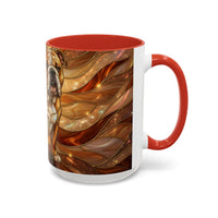 Amber Bulldog Stained Glass Style Mug