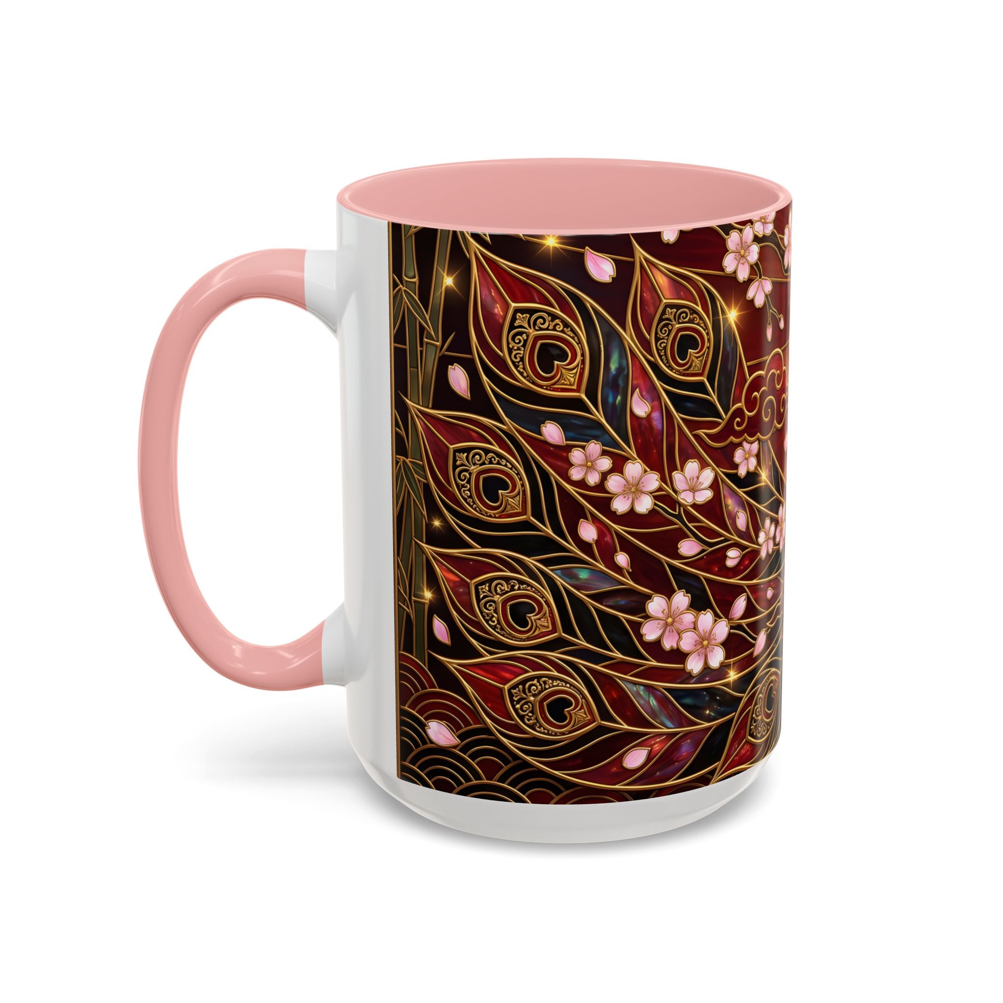 Sakura Peacock Stained Glass Style Mug