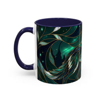 Teal Green Stained Glass Style Mug