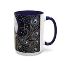 Moonlit Peacock Stained Glass Style Mug