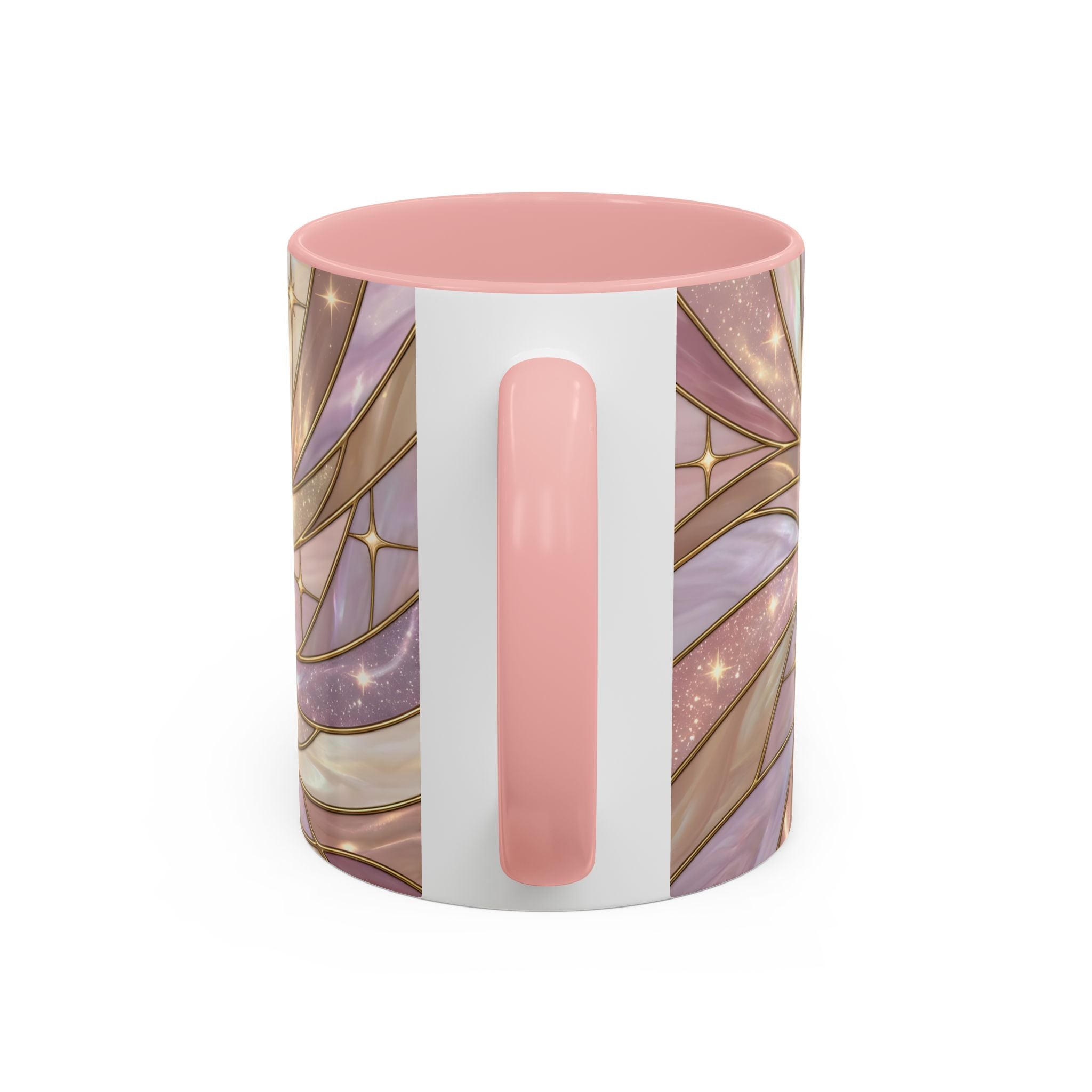Pink Starlight Staffy Stained Glass Style Mug