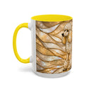 Golden Glow Poodle Stained Glass Style Mug