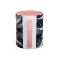 Navy Glow Great Pyrenees Stained Glass Style Mug