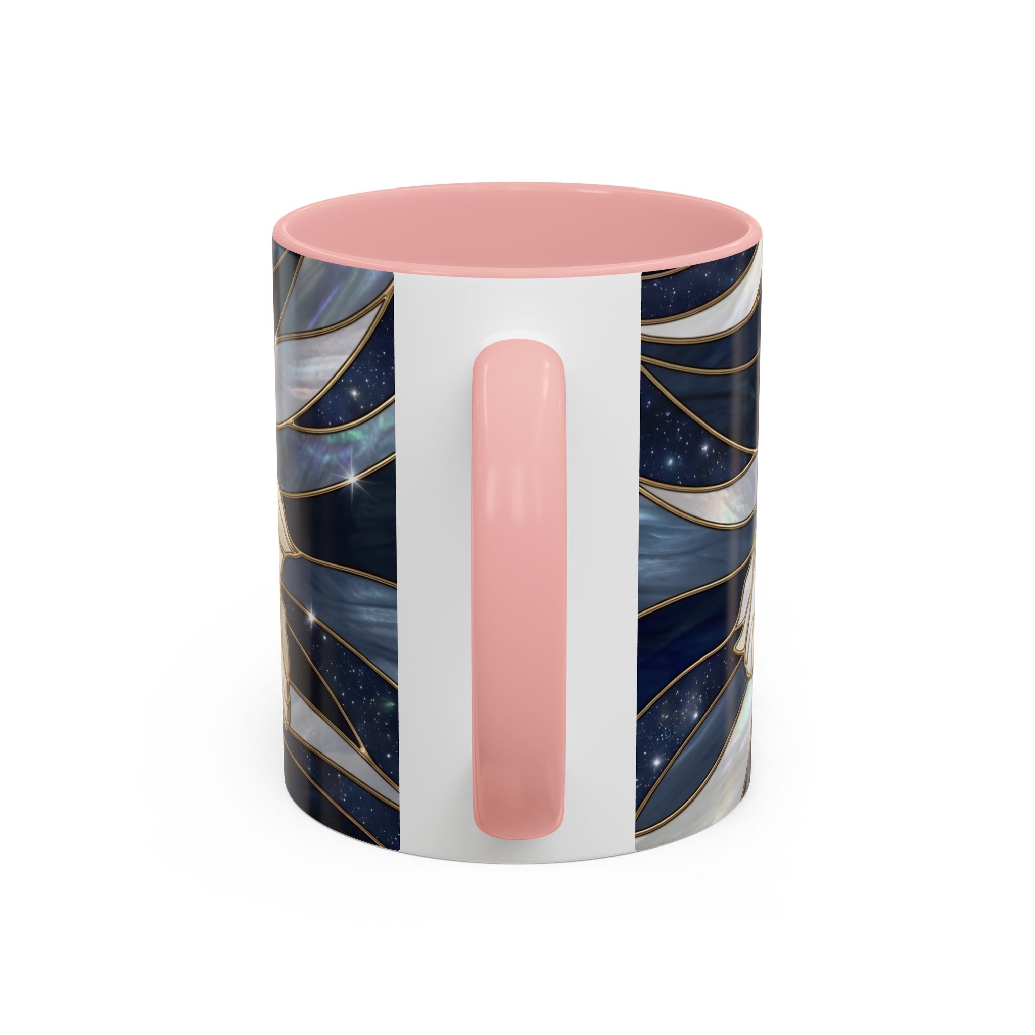 Navy Glow Great Pyrenees Stained Glass Style Mug