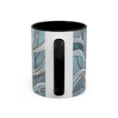 Mystical Blue Wolf Stained Glass Style Mug