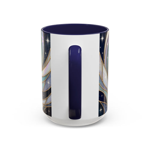 Starlit Arctic Fox Stained Glass Style Mug