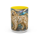 Blue Glow Great Pyrenees Stained Glass Style Mug